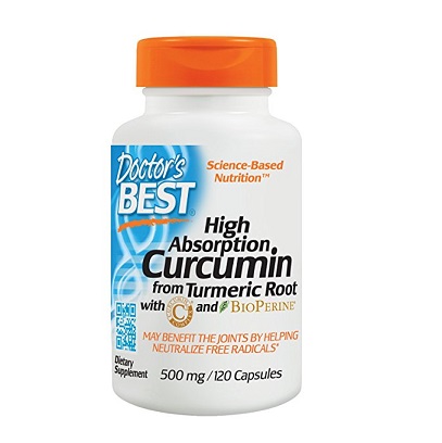 Doctor's Best DRB-00107 High Absorption Curcumin From Turmeric Root with C3 Complex & BioPerine 500mg (120 Capsules), only $18.95