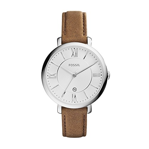 Fossil Women's ES3708 Jacqueline Three Hand Leather Watch - Brown, Only  $52.98, free shipping