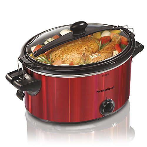 Hamilton Beach 33451 Shimmer Finish Slow Cooker, Red, 5 quart, Only $18.90