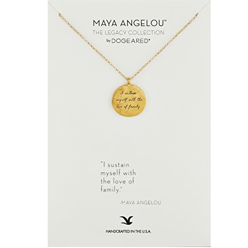 Dogeared 朵吉兒 Maya Angelou 2.0 银质镀金感恩项链，原价$98.00，现仅售$14.27