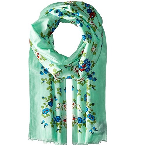 COACH Women's Floral Oblong Seaglass Scarf, Only $44.99, free shipping