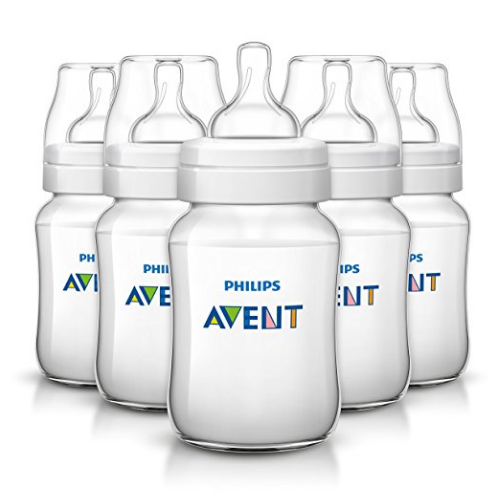 Philips AVENT Anti-Colic BPA Free Bottle, Clear, 9 Ounce,5 Piece $17.09