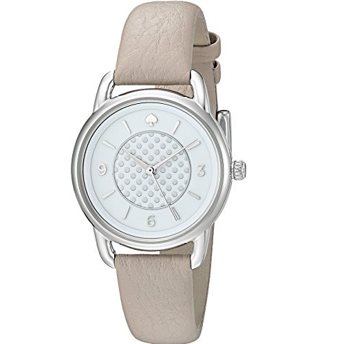 kate spade new york Women's 'Boathouse' Quartz Stainless Steel and Leather Casual Watch, Color:Grey (Model: KSW1163), Only $89.99, free shipping