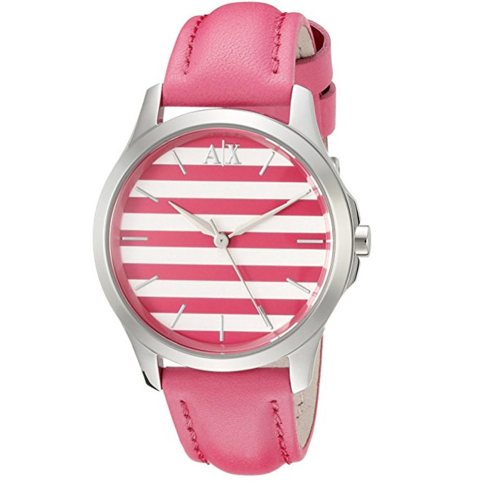 Armani Exchange Women's AX5235 Analog Display Analog Quartz Pink Watch only $59.95