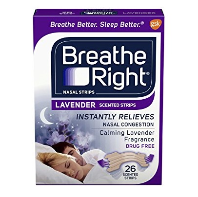 Breathe Right Calming Lavender Scented Drug-Free Nasal Strips for Nasal Congestion Relief 26 count, Only$10.73, free shipping after using SS