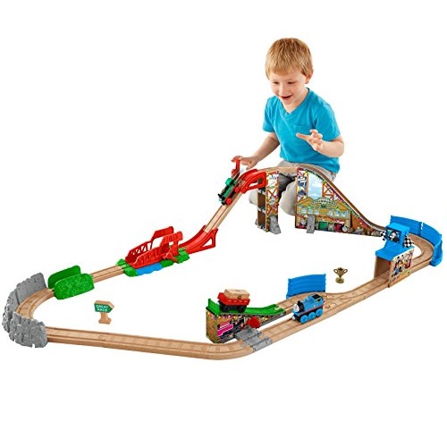 Fisher-Price Thomas the Train Wooden Railway Race Day Relay Set, Only $69.59, free shipping