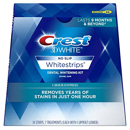 Crest 3D White 1 Hour Express Whitestrips Dental Teeth Whitening Strips Kit, 7 Treatments - Lasts 9 Months & Beyond, Only $22.00, free shipping