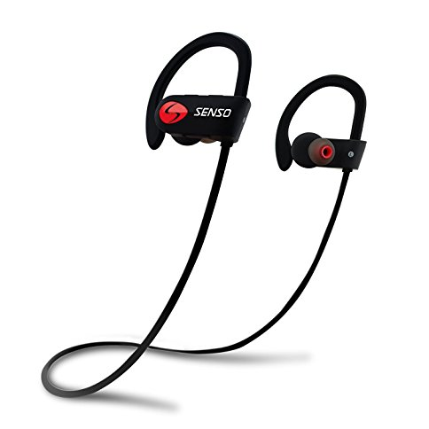 SENSO Bluetooth Headphones, Best Wireless Sports Earphones w/ Mic IPX7 Waterproof HD Stereo Sweatproof Earbuds for Gym Running Workout 8 Hour Battery Noise Cancelling Headsets $18.97，free shipping
