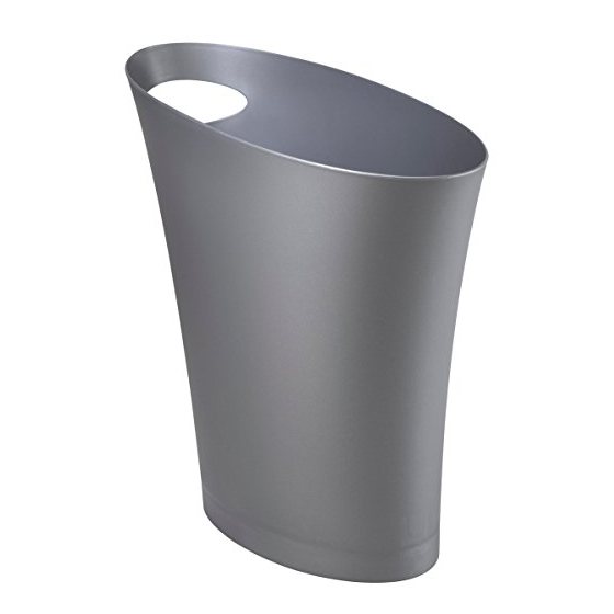 Umbra Skinny Polypropylene Waste Can, 2 Gallon (7.5L), Set of 3, Silver $21.00