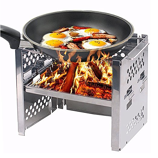 Unigear Foldable Stainless Steel Wood Burning Backpacking Camping Stove $22.79