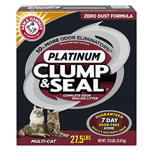 Arm & Hammer Clump & Seal Platinum Litter, Multi-Cat, 27.5 Lbs, Only$16.99, free shipping after clipping coupon and using SS