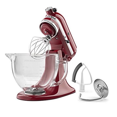 KitchenAid KitchenAid 5-Qt. Tilt-Head Stand Mixer with Glass Bowl and Flex Edge Beater - Empire Red, Only $174.99, free shipping