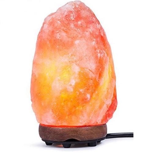 SMAGREHO Natural Himalayan Salt Lamp, Hand Carved Crystal Glow Rock Lamp, UL Listed On and off Dimmer Switch (6-7 inch, 4 - 5lbs), Only $14.99