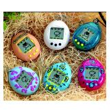 Tamagotchi Toy on a Chain with One Cr2303 Battery Electronic Game (2 Piece), Blue with Pink    $15.52