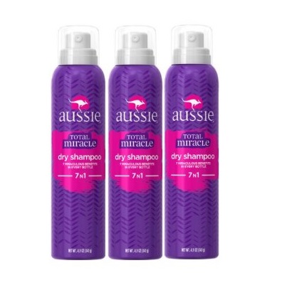 Aussie  Total Miracle Collection 7N1 Dry Shampoo, 4.9 Fluid Ounce (Pack of 3), Only $4.41