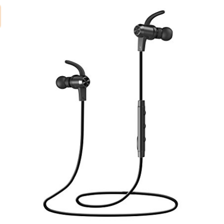 Bluetooth Headphones, VAVA MOOV 28 Wireless Sports Earphones in Ear Earbuds with 8 Hours Playtime (IPX5 Splashproof, aptX Stereo, Magnetic Aluminum Design, Noise Cancelling Mic)