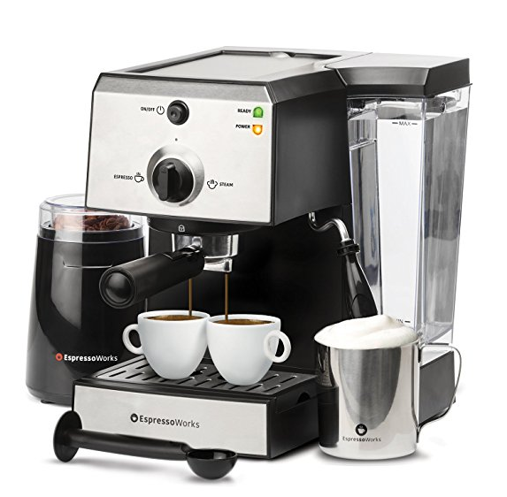 EspressoWorks 7 Pc All-In-One 全自動咖啡機 原價 $399.99，現僅售 $197.99，免運費