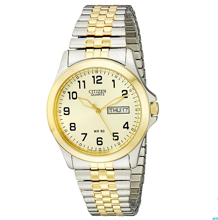 Citizen Men's Two-Tone Stainless Steel Watch with Expansion Band $60.22，free shipping
