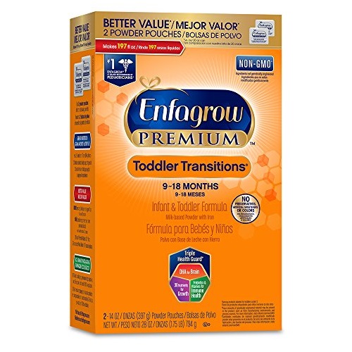 Enfagrow PREMIUM Non-GMO Toddler Transitions Formula - Powder Refill Box, 28 oz, Only $11.99