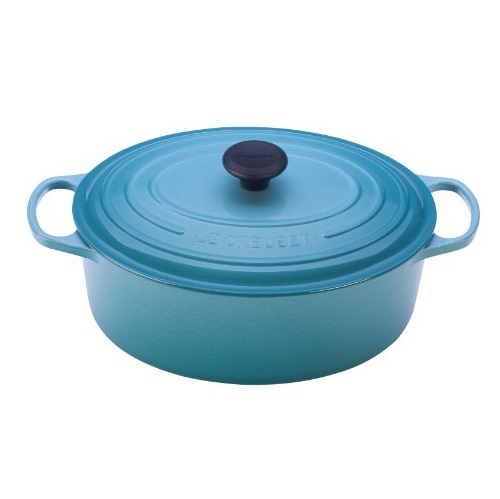Le Creuset Signature Enameled Cast-Iron 6.75 Quart Oval French (Dutch) Oven, Caribbea, Only $259.95, free shipping