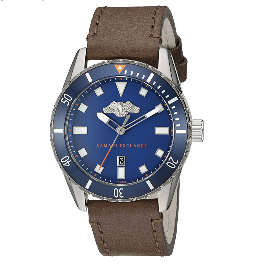 Armani Exchange Men's AX1706 Analog Display Analog Quartz Brown Watch only $64.28