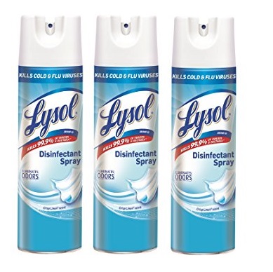 Lysol Disinfectant Spray, Crisp Linen, 19oz x 3, Only $10.79