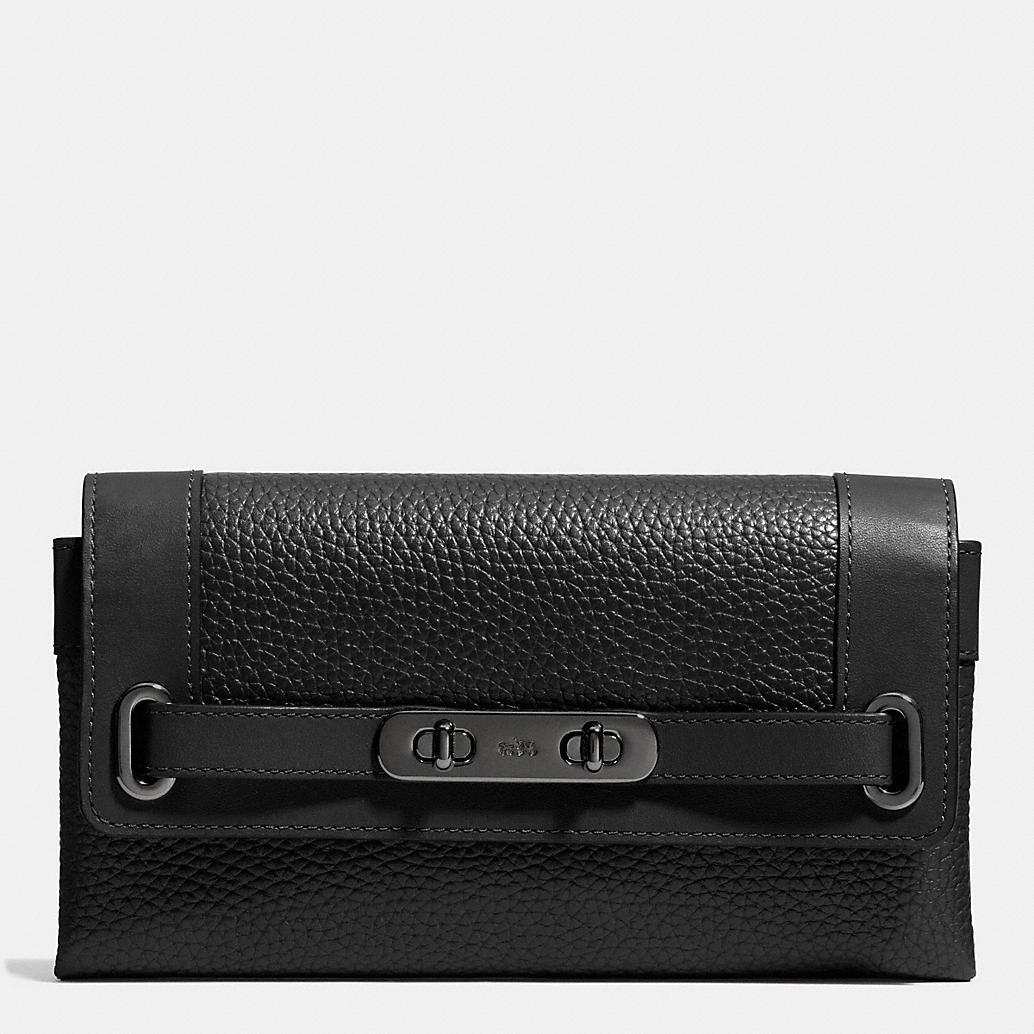COACH Pebbled Leather Coach Swagger Wallet  $89.99