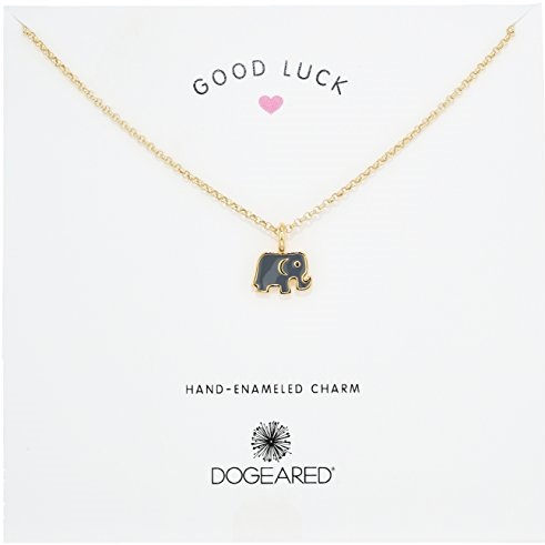 Dogeared Womens Good Luck Enamel Elephant Necklace, Only $34.28, free shipping