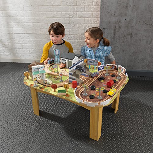 KIDKRAFT Disney Pixar Cars 3 Thomasville 70 Piece Wooden Track Set with Accessories and Table, Only $49.98 , free shipping