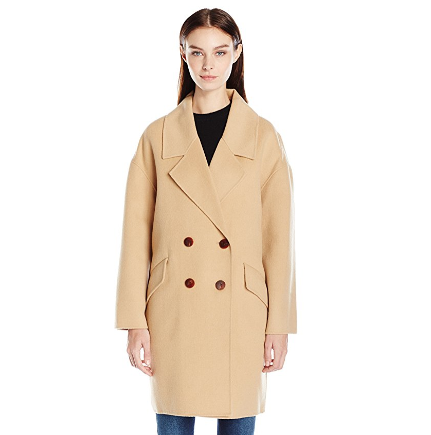 Diane von Furstenberg Roma 女士羊毛混纺大衣, 原价$598, 现仅售$262.10, 免运费！