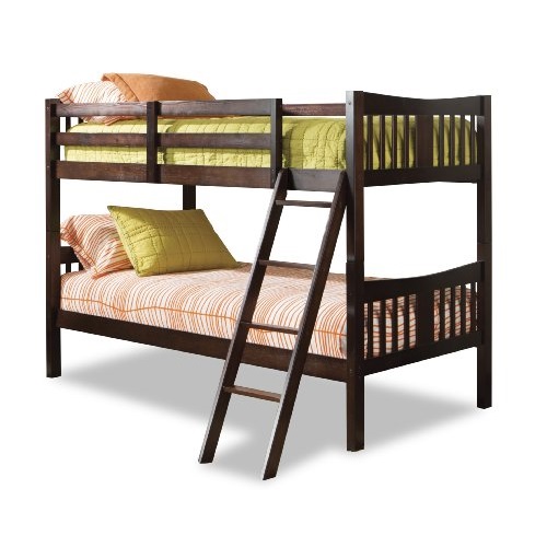 Storkcraft Caribou Solid Hardwood Twin Bunk Bed, Espresso, Only $179.88, free shipping