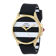 Juicy Couture Women's 1901098 Jetsetter Black and White Stripe Dial Watch  $54.99
