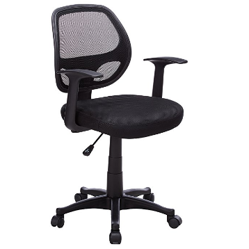 Flash Furniture Mid-Back Black Mesh Swivel Task Chair with Arms  $31.56