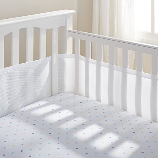 BreathableBaby Breathable Mesh Crib Liner, White, only $17.69