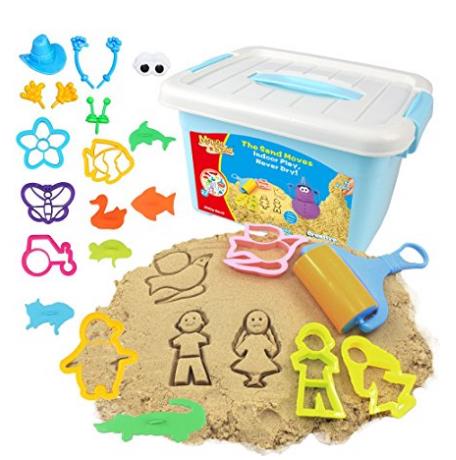 Motion Sand, 1.76 lbs. Sand, Deluxe Bucket, Creative Playset, Play Sand with Sand Molds $11.89