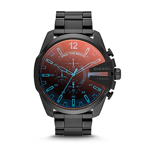 Diesel Men's DZ4318 Mega Chief Black Ip  Watch, Only $142.98, free shipping