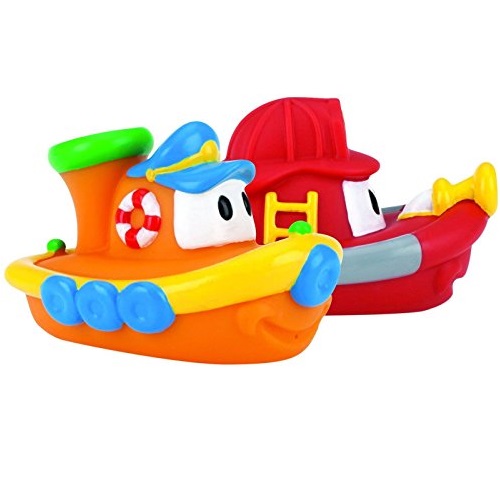 Nuby 2-Pack Tub Tugs Floating Boat Bath Toys, Colors May Vary, Only $4.73