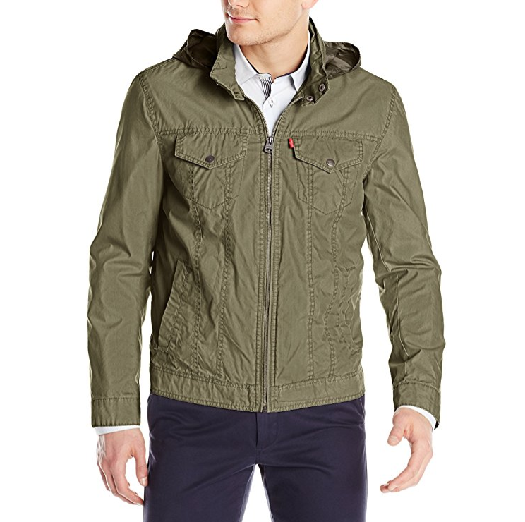Levi's Men's Washed Cotton Two Pocket Military Jacket only $22