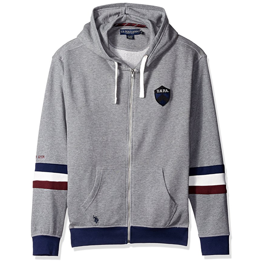 U.S. Polo Assn. Men's French Terry Crest Logo Hooded Jacket only $21.98