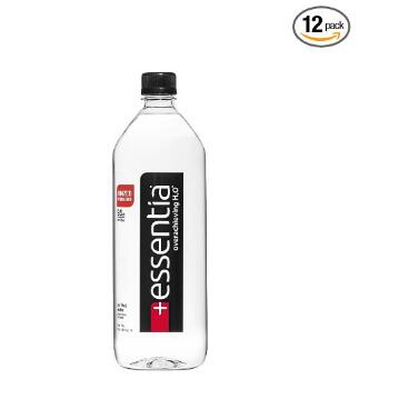 Essentia Ionized Alkaline 9.5 pH Bottled Water, 1 Liter, (Pack of 12)  $10.72