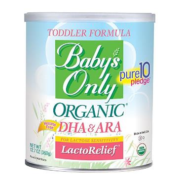 Baby’s Only Organic LactoRelief with DHA & ARA Toddler Formula $10.99，FREE Shipping on orders over $25