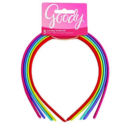 Goody 女童彩色頭箍 （五個裝）原價 $4.02，現僅售 $1.26
