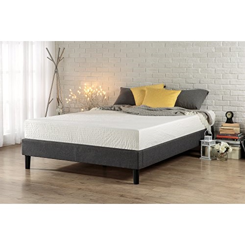 Zinus Essential Upholstered Platform Bed Frame / Mattress Foundation / no Boxspring needed / Wood Slat Support, King, Only $109.48, free shipping