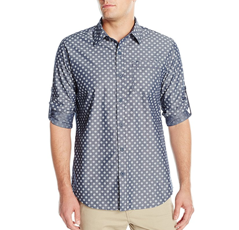 Geoffrey Beene Men's Printed Sharkskin Woven Shirt only $9.88