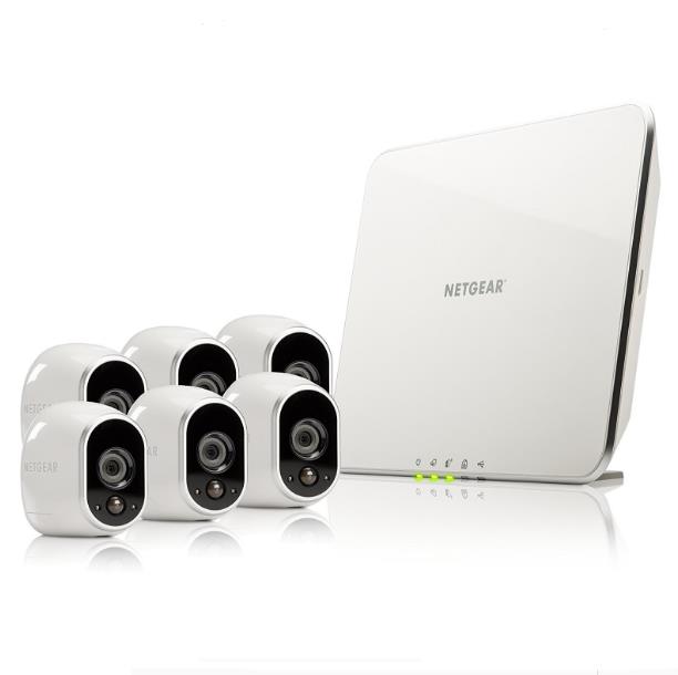 Netgear Arlo 家庭安全攝像監控系統，包括6個室內外攝像頭和一個基站，原價$629.99，現僅售$324.95，免運費
