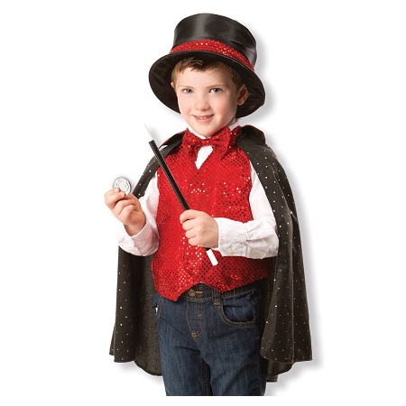 Melissa & Doug Magician Role Play Costume Set - Includes Hat, Cape, Wand, Magic Tricks, Only $14.98, You Save $15.01(50%)