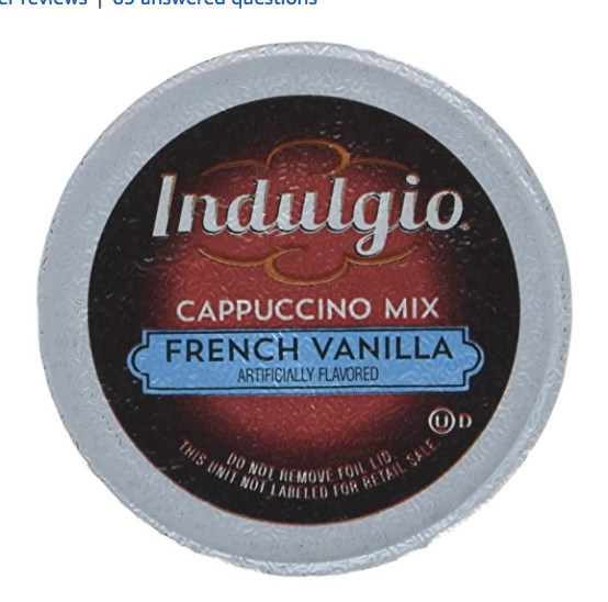 Indulgio French Vanilla Cappuccino Single Serve K-cup, 42 Count (Compatible with 2.0 Keurig Brewers)  only  $12.20