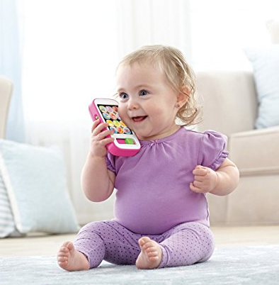 Fisher-Price Laugh & Learn Smart Phone, Pink 费雪 儿童早教益智音乐玩具手机 粉色, 原价$11.99, 现仅售$5.43