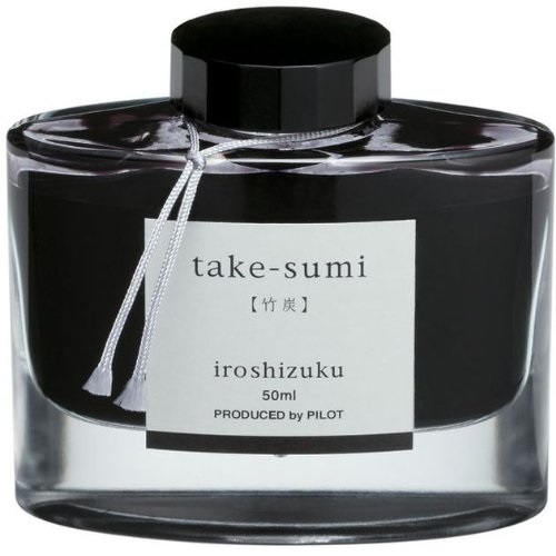 Pilot Iroshizuku Bottled Fountain Pen Ink, Take-Sumi, Bamboo Charcoal, Black (69224), Only $15.99