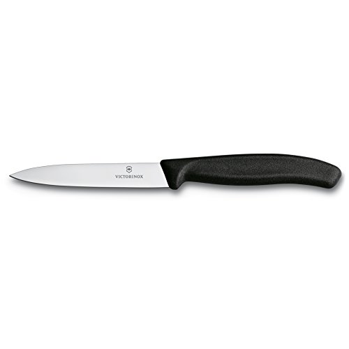 Victorinox 4-Inch Swiss Classic Paring Knife with Straight Blade, Spear Point, Black, Only $8.92